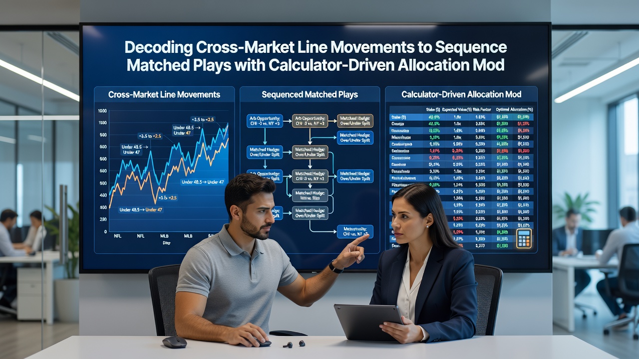 Dashboard view of allocation calculator processing matched plays across multiple betting markets