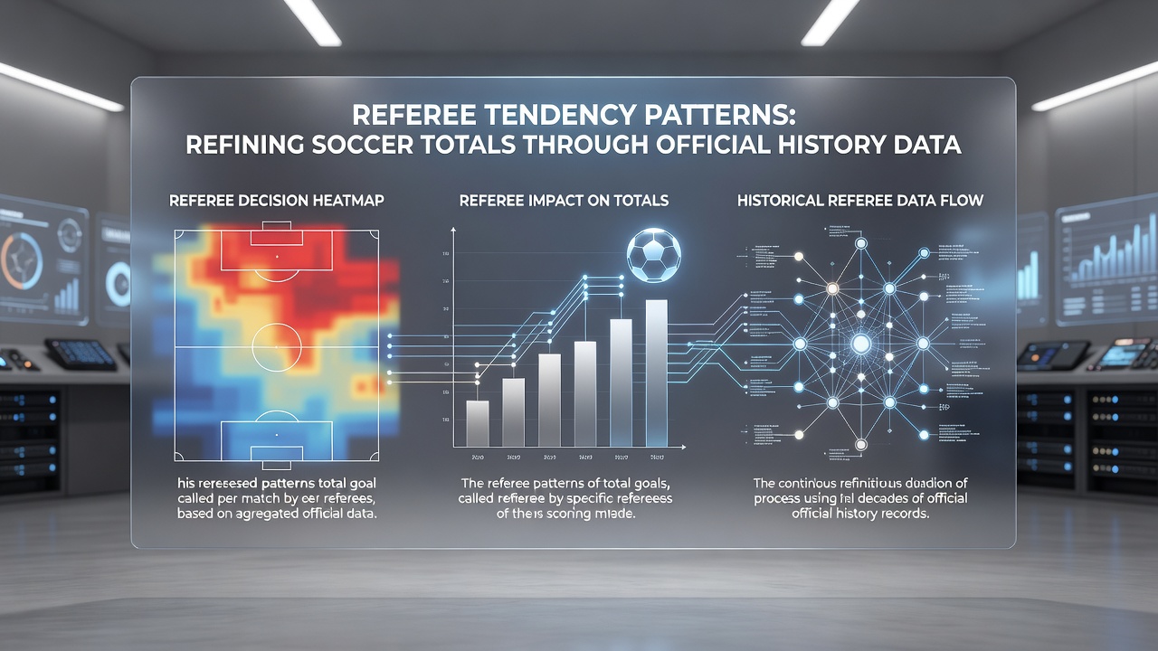 Detailed soccer statistics chart showing referee performance metrics over multiple seasons
