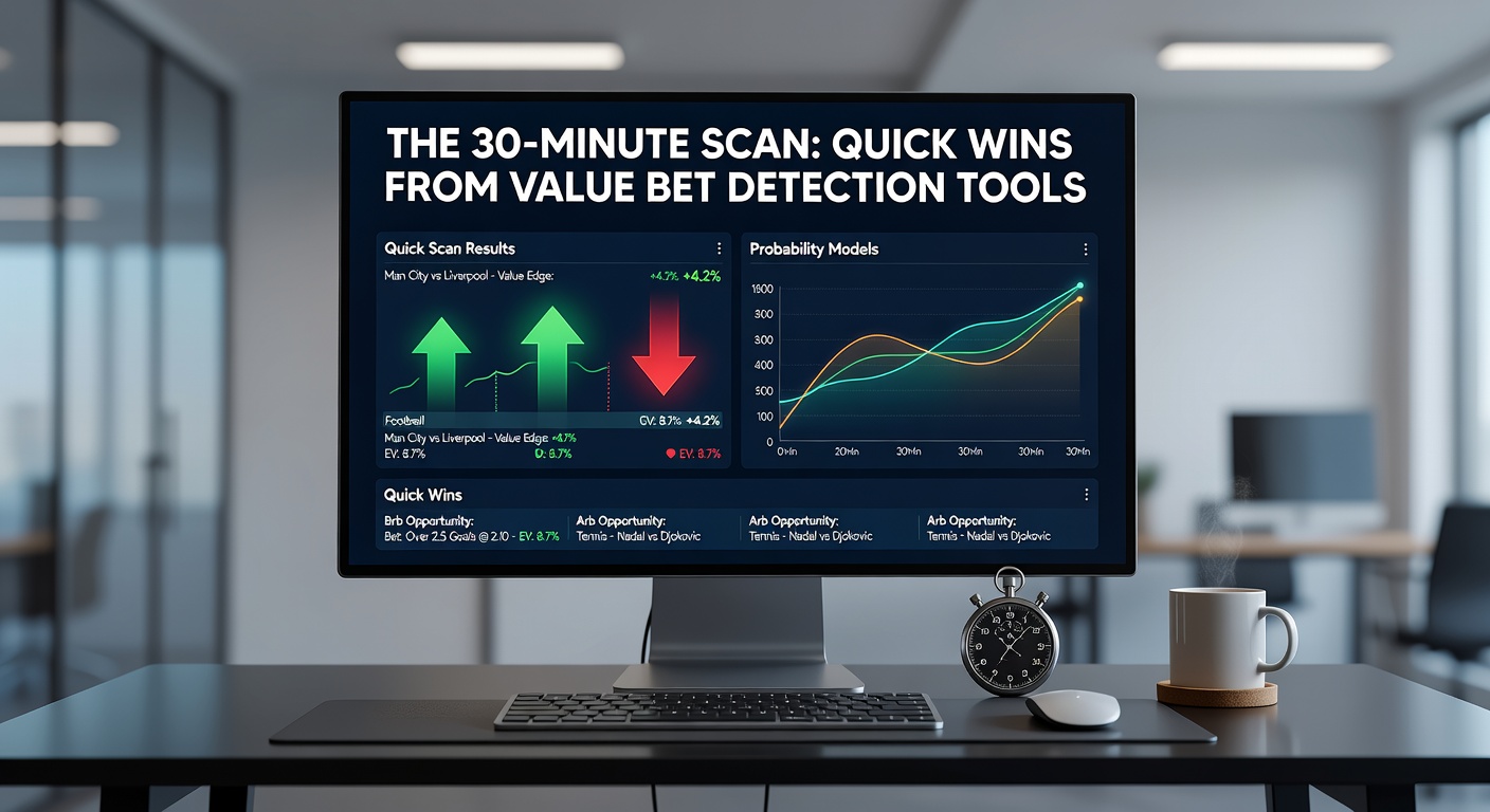 Graph illustrating profitability curves from daily 30-minute value bet scans over a six-month period