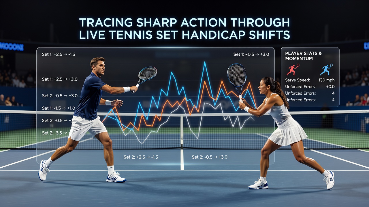 Analyst reviewing real-time tennis betting data on multiple screens